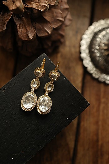 Gold Plated Polki Earrings
