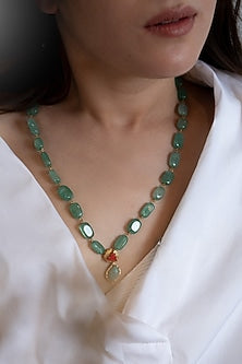 Gold Plated Turquoise Natural Stone Necklace