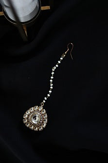 Gold Plated Kundan Polki Maang Tikka