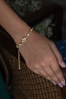 Gold Plated Kundan Bracelet