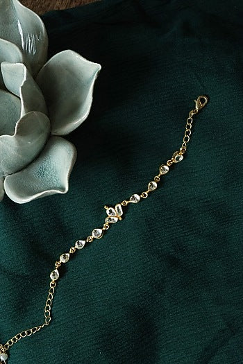 Gold Plated Kundan Bracelet