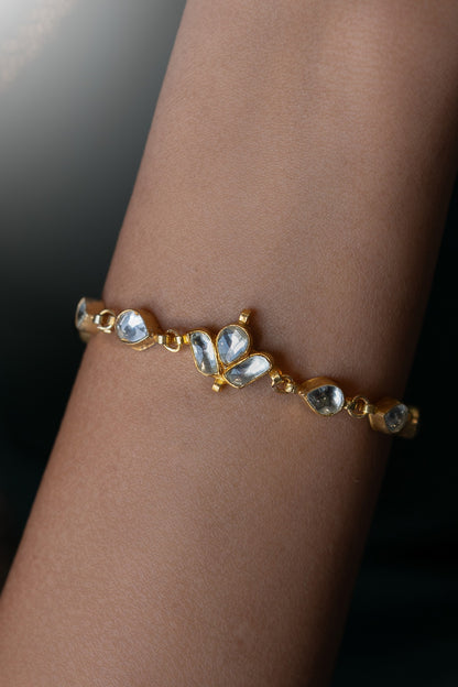 Gold Plated Kundan Bracelet