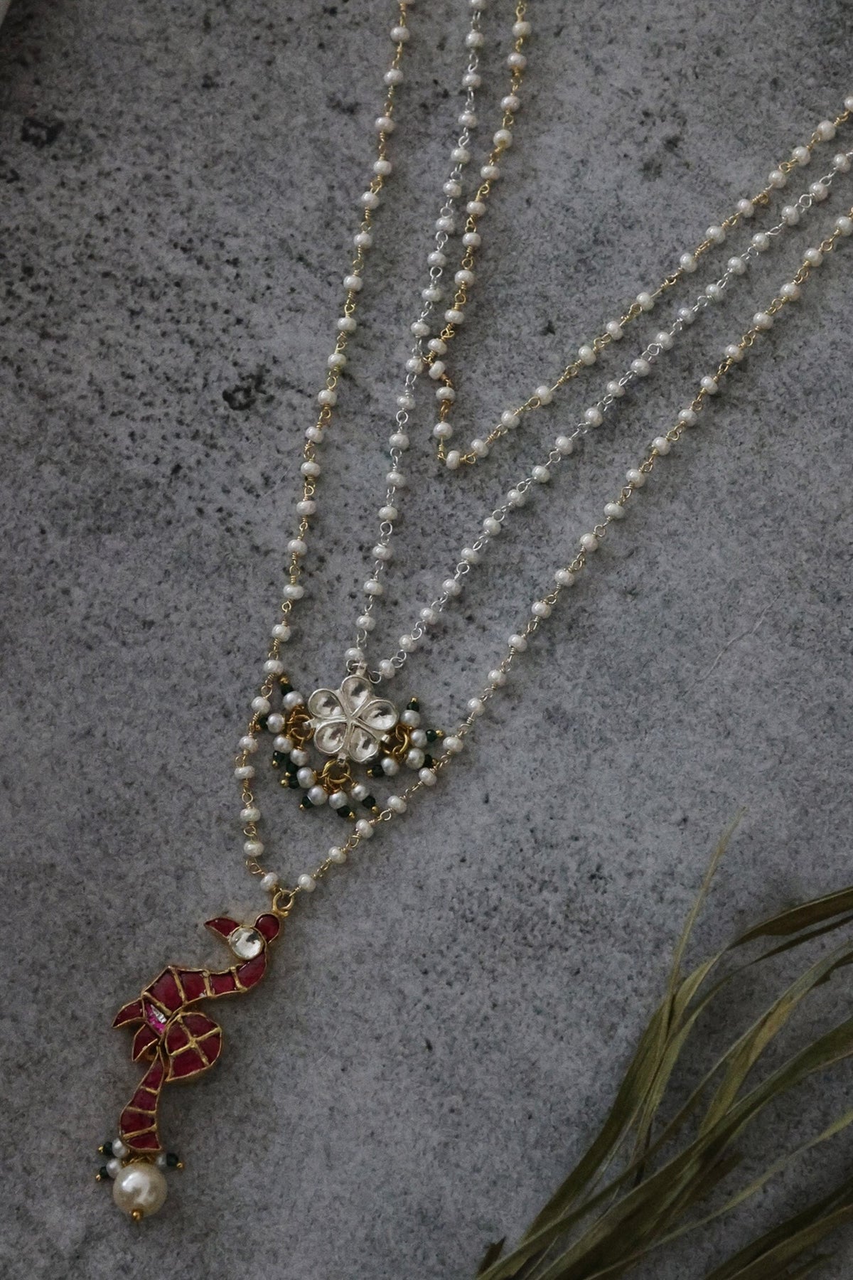 Layered Peacock Necklace 