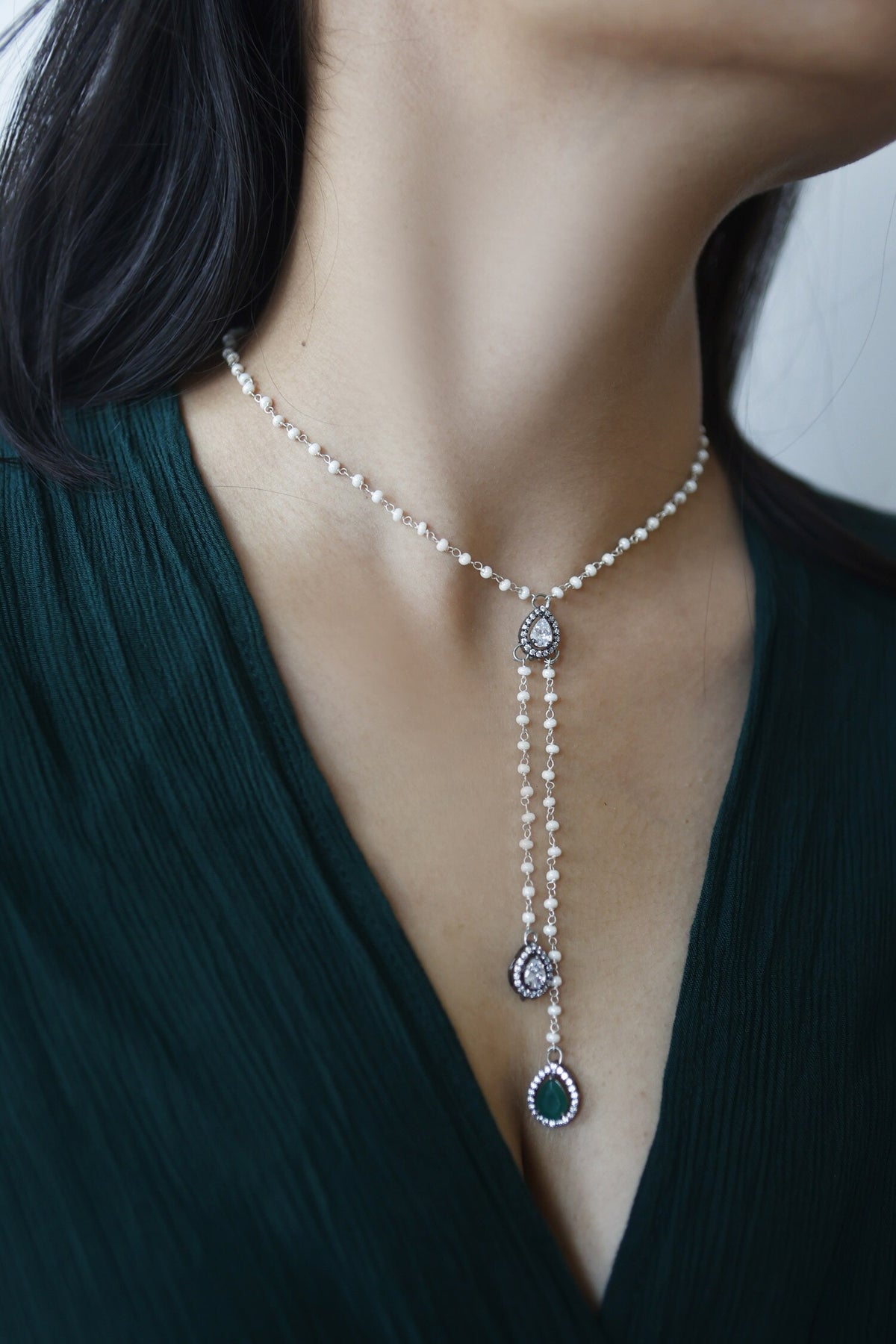 Faux Diamond Necklace 