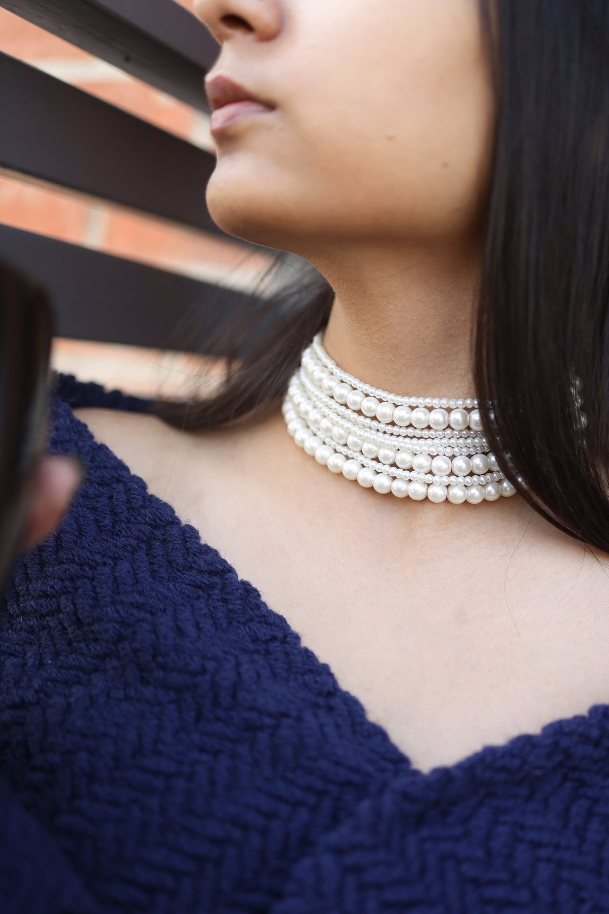 Delicate Pearl Choker Necklace 