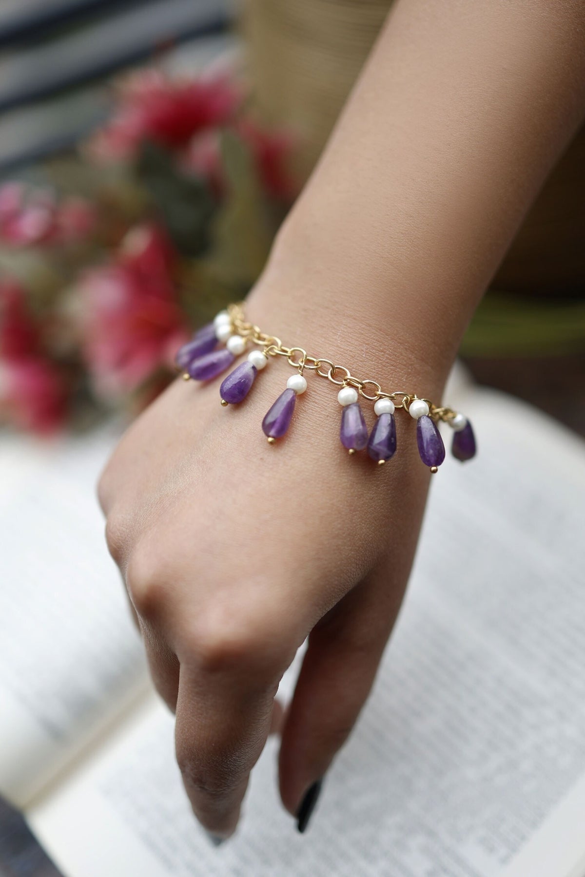 Amethyst Stone Bracelet 