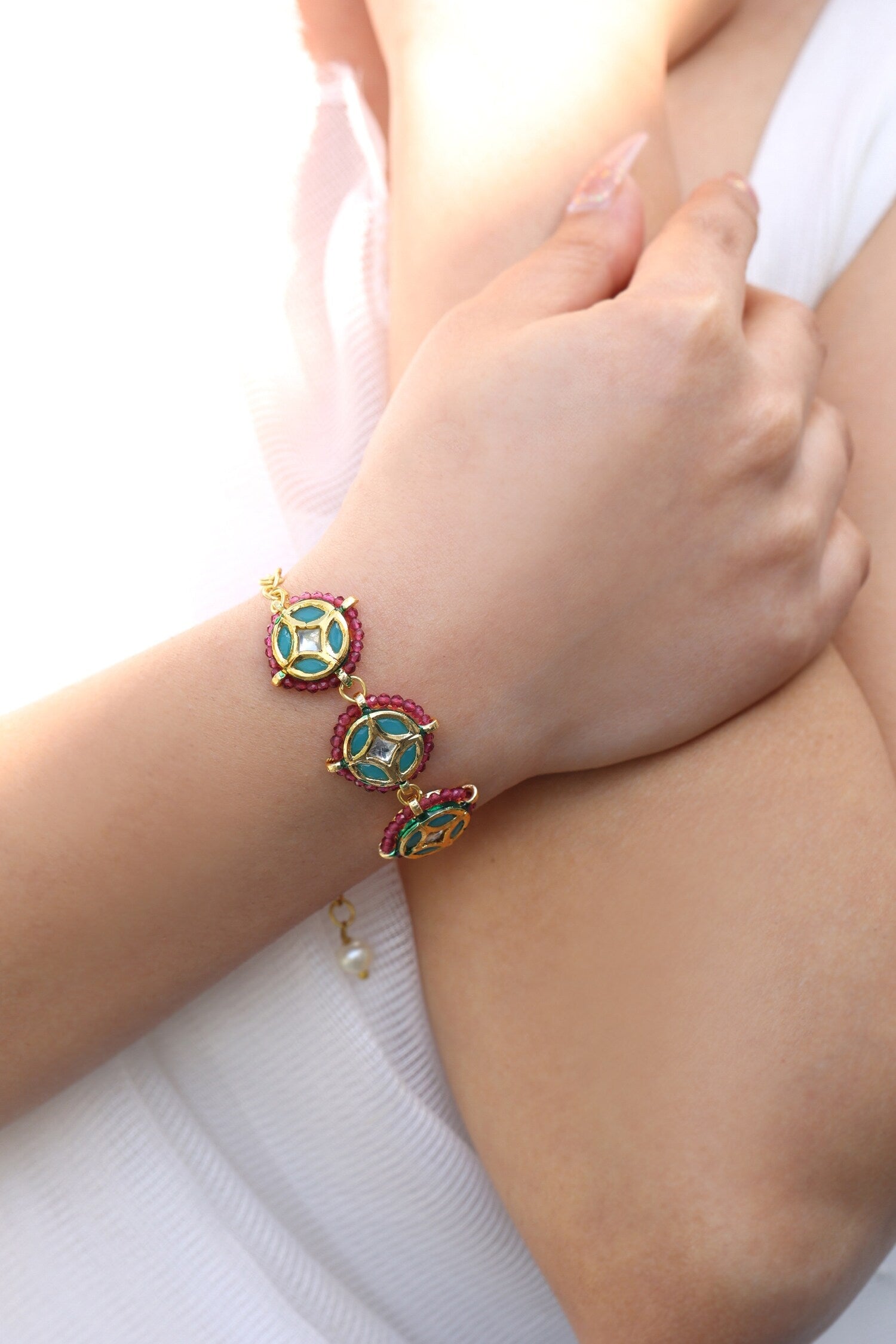 Meenakari Kundan Bracelet 