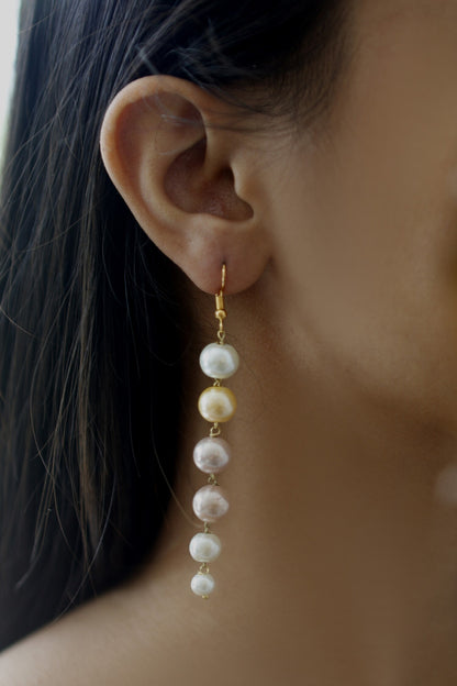 Shell Pearl Dangler Earrings 