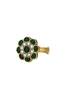 Gold Finish Ring In Sterling Silver