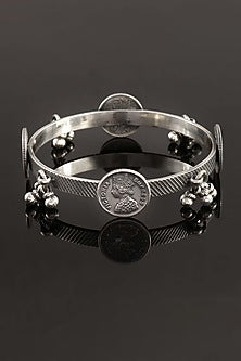 Silver Handcrafted Bangle In Sterling Silver