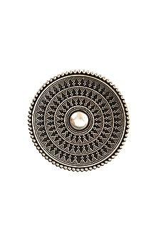 Silver Finish Floral Ring In Sterling Silver