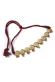 Two-Tone Finish Ghungroo Choker Necklace In Sterling Silver