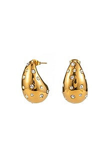 Gold Plated Diamond Stud Earrings
