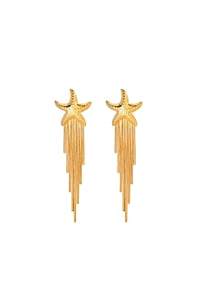 Gold Plated Star Dangler Earrings