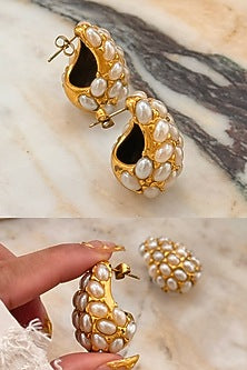 Gold Plated Freshwater Pearl Stud Earrings