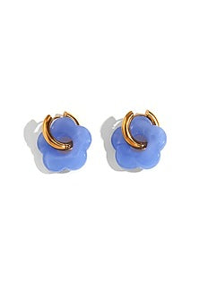 Gold Plated Floral Hoop Earrings