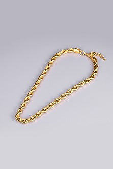 Gold Plated Chunky Twisted Chain Necklace