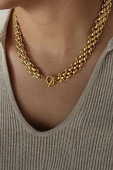 Gold Plated Chunky Chain Necklace