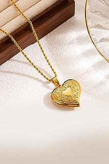 Gold Plated Heart Locket Necklace