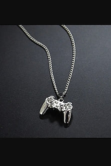 Silver Finish Video Game Necklace