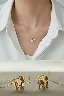 Gold Plated Mini Elephant Necklace