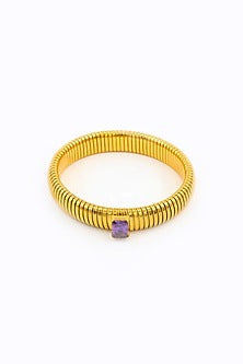 Gold Plated Purple Stone Kada