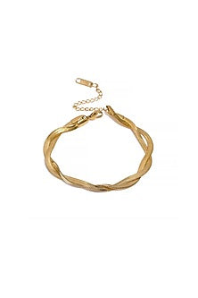 Gold Plated Herringbone Bracelet