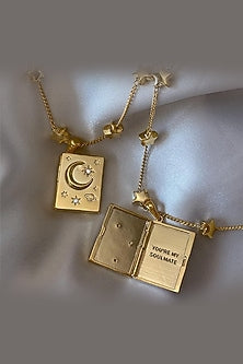 Gold Plated Soulmate Locket Pendant Necklace