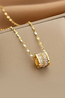 Gold Plated Zircon Dainty Necklace