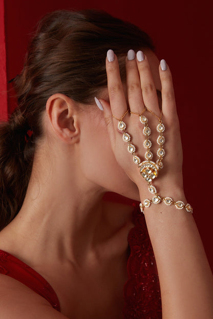 Kundan Embellished Hathphool 