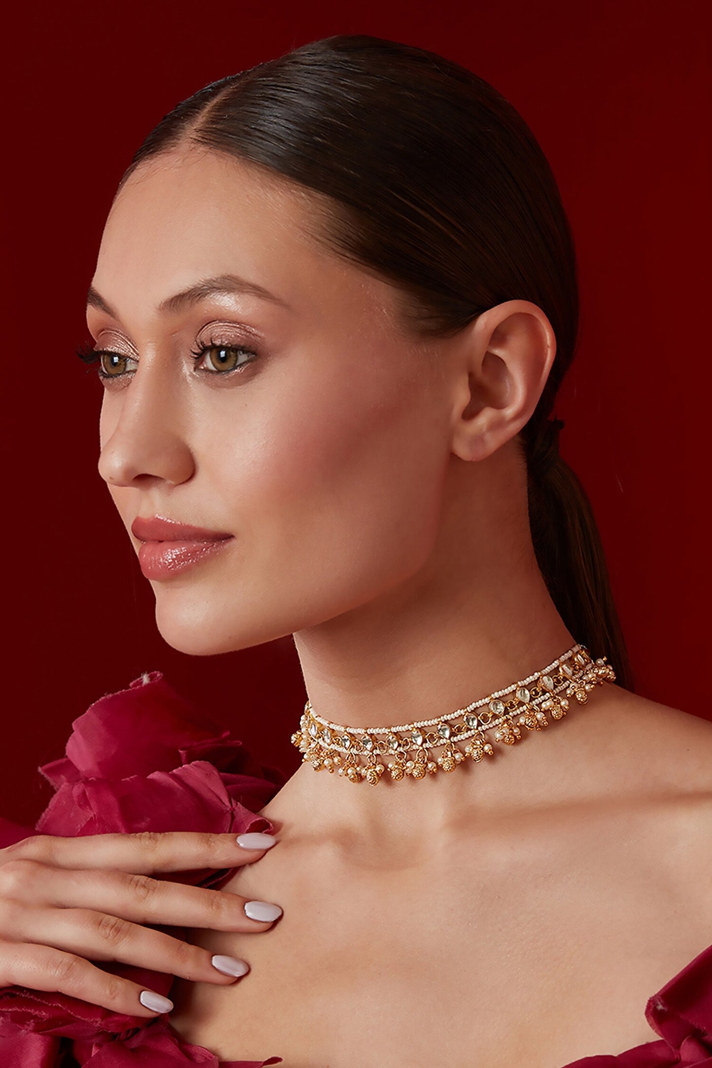 Kundan Embellished Choker Necklace 