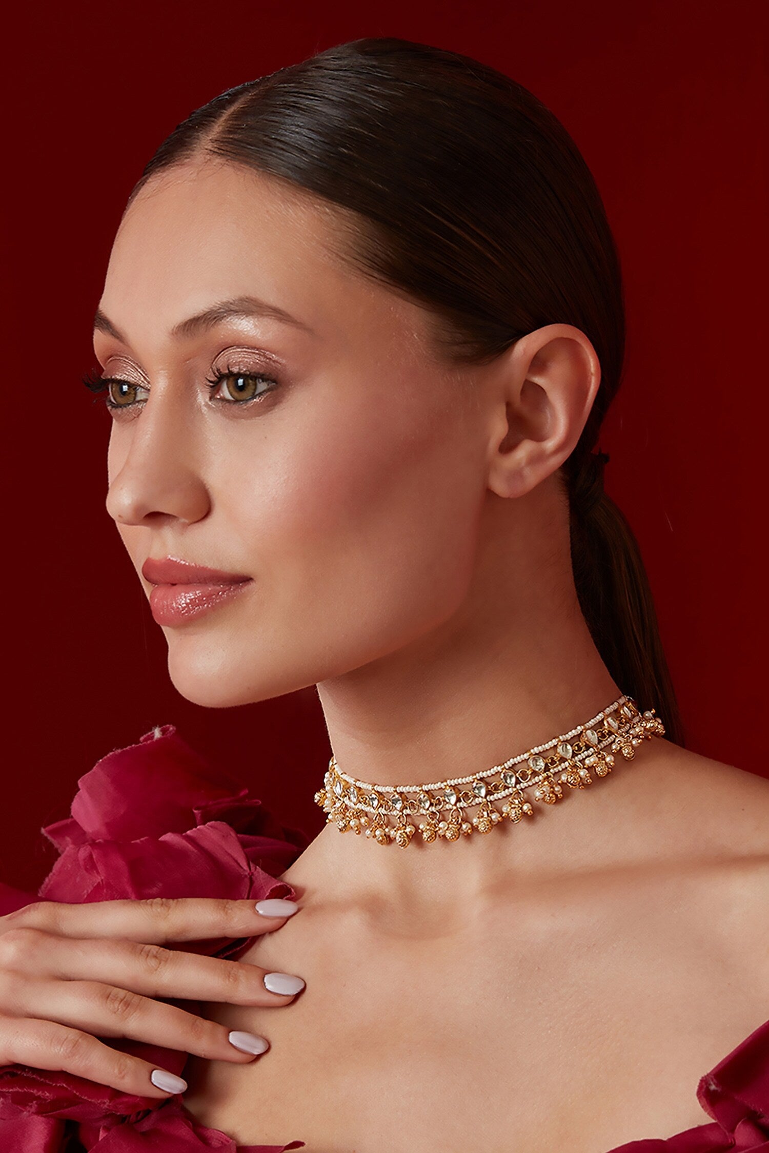 Kundan Embellished Choker Necklace 