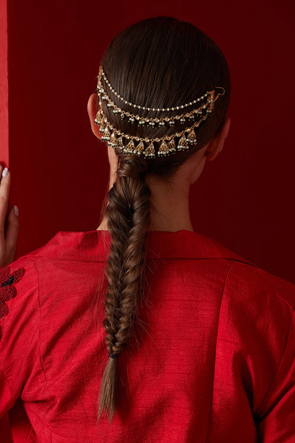 Kundan Embellished Braid Pin 