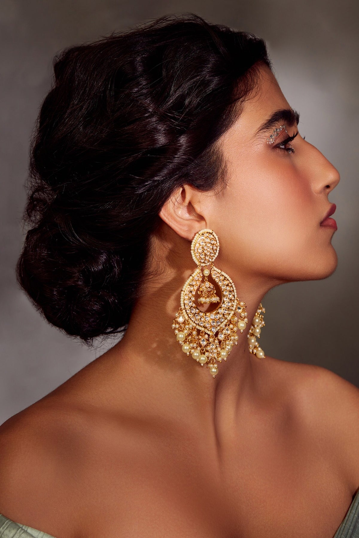 Kundan Chandbali Earrings 