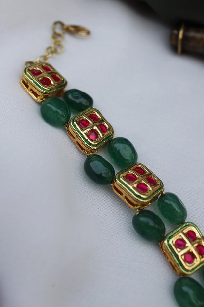 Green Meenakari Work Bracelet
 