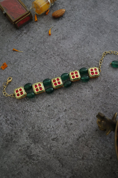 Green Meenakari Work Bracelet
 