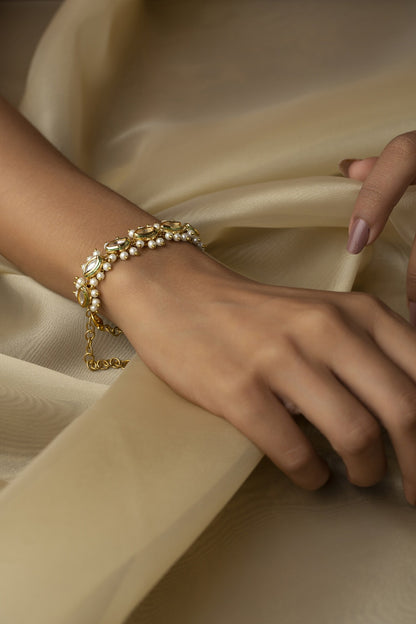 Kundan Pearls Bracelet
 