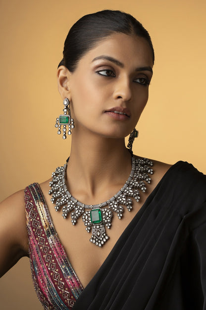 Victorian Polki Necklace Set 