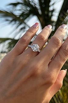White Finish 2.5ct Round-Cut Solitaire Cubic Zirconia Ring In Sterling Silver