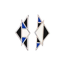 Blue Mismatch Acrylic Handmade Earrings
