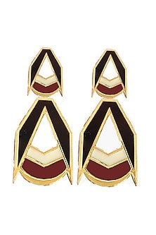 Red Acrylic Double Drop Earrings