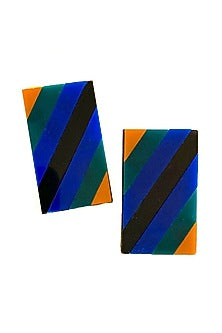 Multi-Colored Acrylic Square Stud Earrings