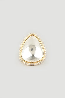 Gold Plated Kundan Polki Ring