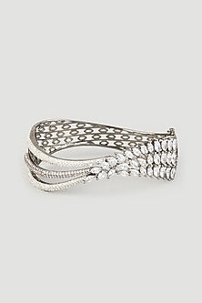 Black Rhodium Finish Zircons Bracelet