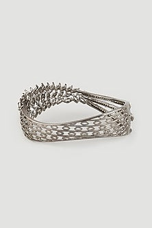Black Rhodium Finish Zircons Bracelet