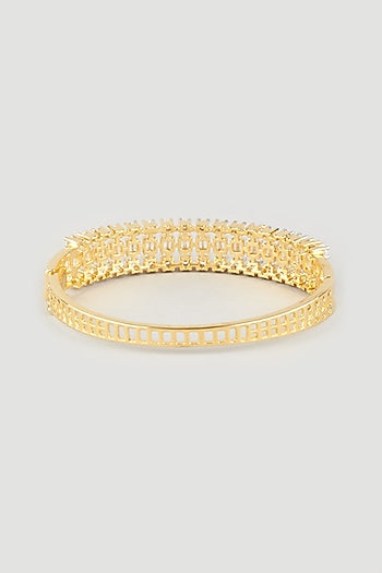 Gold Plated Zircons Openable Bangle
