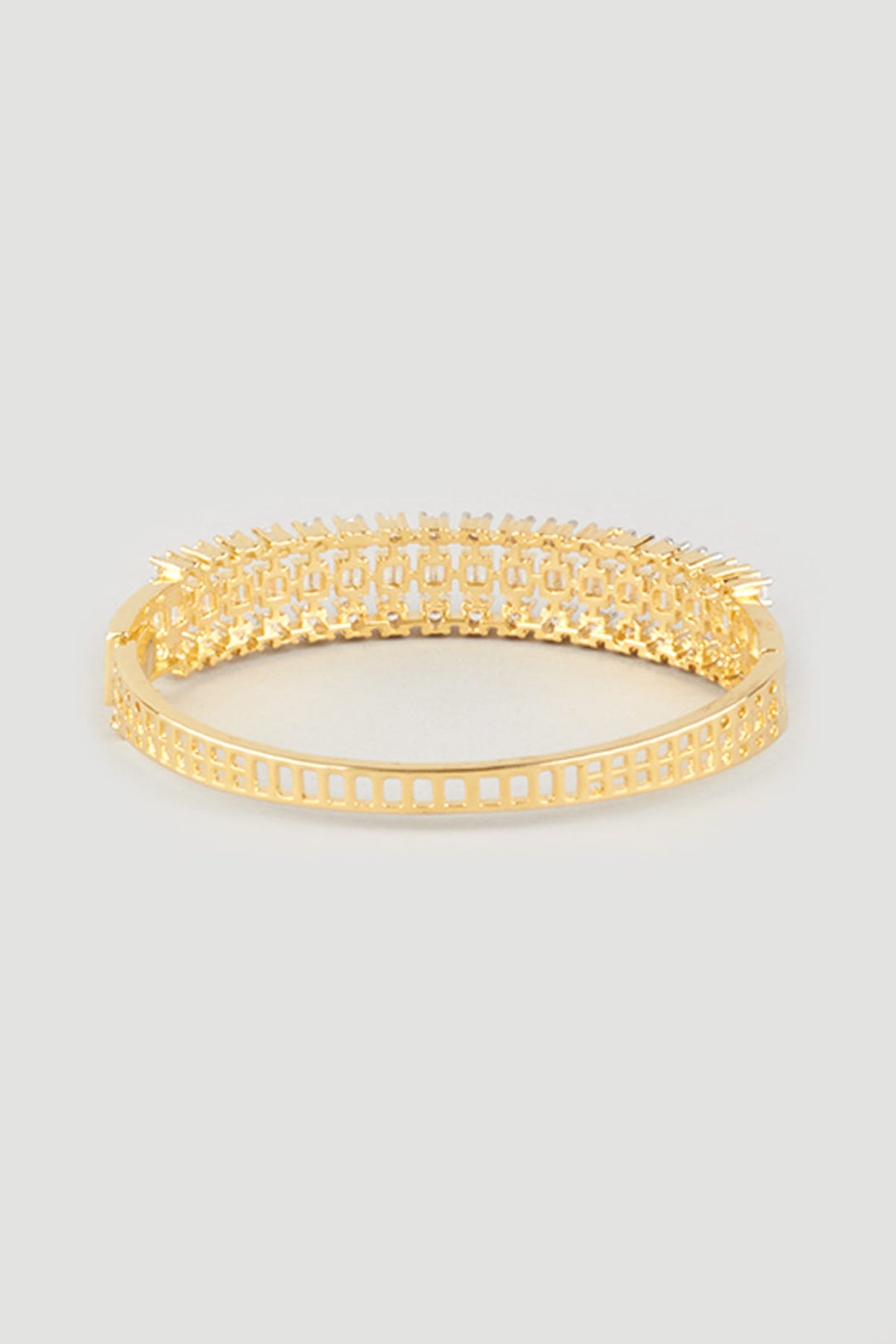 Gold Plated Zircons Openable Bangle