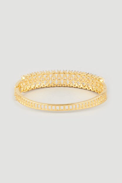 Gold Plated Zircons Openable Bangle