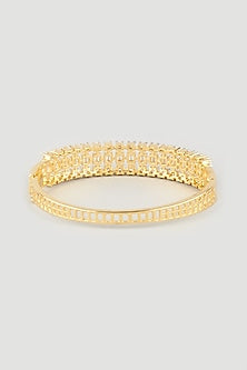 Gold Plated Zircons Openable Bangle