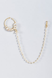 Gold Plated Pachi Kundan Nose Ring